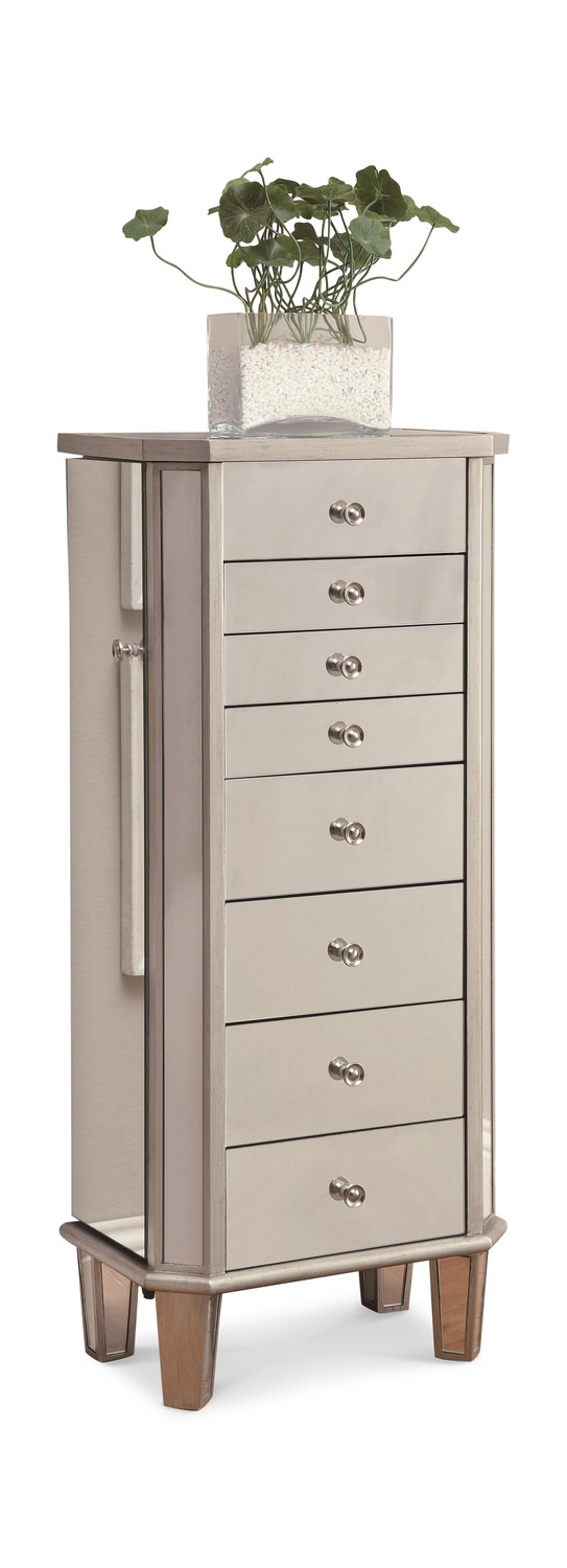 Harlow Mirrored Jewelry Armoire Hom Furniture
