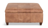 Depot Leather Storage Ottoman thumbnail 2
