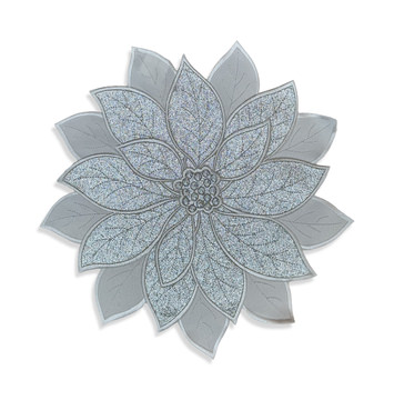 Poinsettia Placemat - Silver
