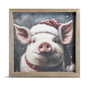 Pig With Collar Canvas Print