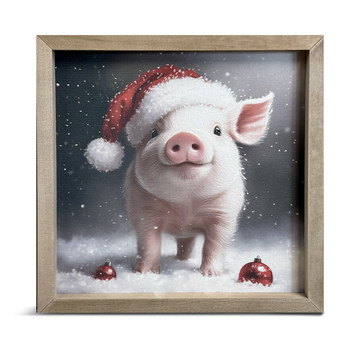 Piglet Wit Hat Canvas Art