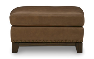 Benedict Leather Ottoman