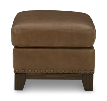 Benedict Leather Ottoman