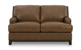 Benedict Leather Loveseat thumbnail 1