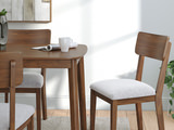 Ezra Table and 4 Side Chairs - Medium Brown thumbnail 3