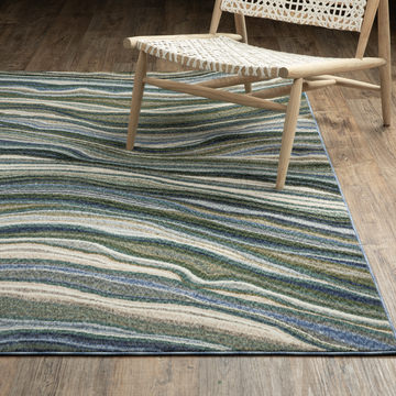 Tisdell Green/Blue Area Rug - 9′10″ X 12′8″