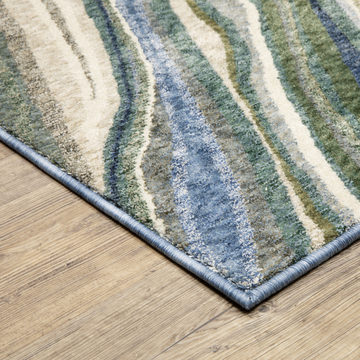 Tisdell Green/Blue Area Rug - 9′10″ X 12′8″