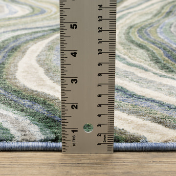 Tisdell Green/Blue Area Rug - 9′10″ X 12′8″