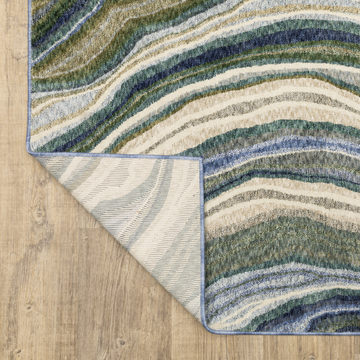Tisdell Green/Blue Area Rug - 9′10″ X 12′8″