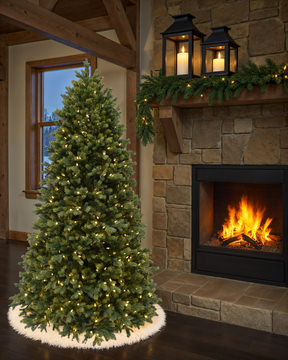 Highland Fir II 7.5′ Artificial Christmas Tree With 600 Multi Function LED Lights