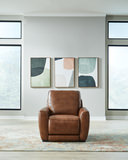 Medora Power Leather Recliner - Honey thumbnail 4