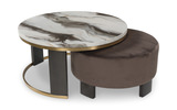 Claude Nesting Coffee Table With Ottoman thumbnail 3