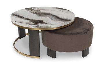 Claude Nesting Coffee Table With Ottoman