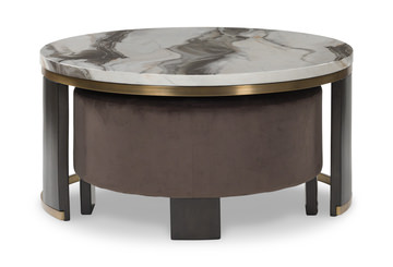 Claude Nesting Coffee Table With Ottoman