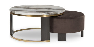 Claude Nesting Coffee Table With Ottoman