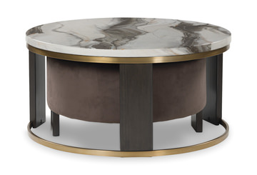 Claude Nesting Coffee Table With Ottoman