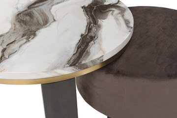 Claude Nesting Coffee Table With Ottoman