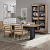 Xavier Extension Dining Table With 4 Leather Chairs thumbnail 2