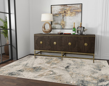 Generations Grey Beige Inspire Area Rug - 7′ Round