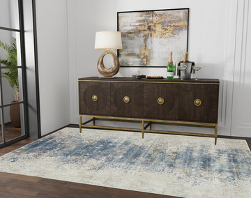 Generations Blue/Gold 3′3″ x 4′11″ Area Rug