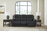 Campbell Power Leather Sofa - Onyx  thumbnail 3