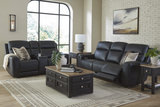 Campbell Power Leather Sofa - Onyx  thumbnail 5