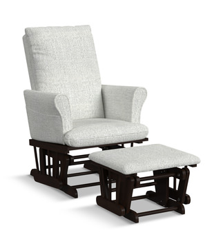 Heavenly Wood Glider And Ottoman