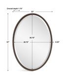Sherise Bronze Oval Mirror thumbnail 2