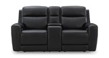 Campbell Power Loveseat With Console - Onyx thumbnail 1