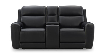 Campbell Power Loveseat With Console - Onyx