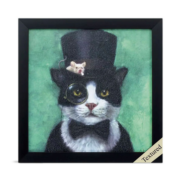 Tuxedo Cat Framed Art