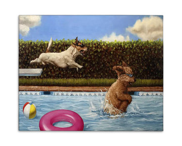 Pool Party II Framed Art