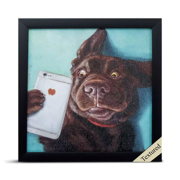Dog Selfie Framed Art