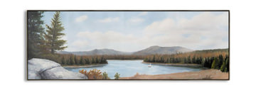 Lakeside Reflections Canvas Framed Art