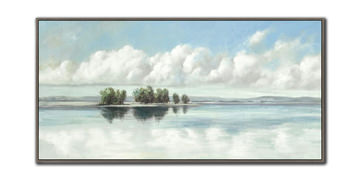 Island Mirage Canvas Framed Art