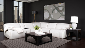 Tampa 6 Piece Leather Modular Sectional