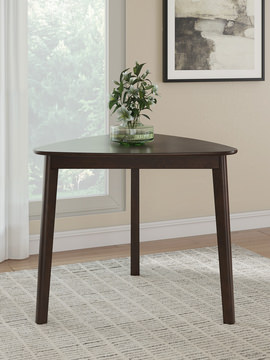 Ezra Triangle Dining Table - Rich Merlot