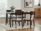Ezra Table and 4 Side Chairs - Rich Merlot thumbnail 2