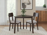 Ezra Triangle Table & 2 Chairs - Rich Merlot thumbnail 2