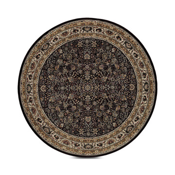 Ariana Black/Ivory/Blue/Red Area Rug - 6′0″ Round