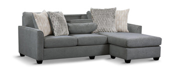 Sadie Sofa with Chaise - Charcoal