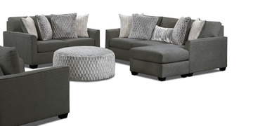 Sadie Sofa with Chaise - Charcoal