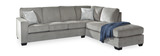 Eltman 2 Piece Modular Sectional With Sleeper - Alloy thumbnail 1