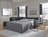 Eltman 2 Piece Modular Sectional With Sleeper - Navy  thumbnail 3