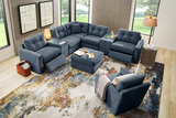 ModularOne 7 Piece Sectional With 3 Power Reclining Chairs - Navy thumbnail 2