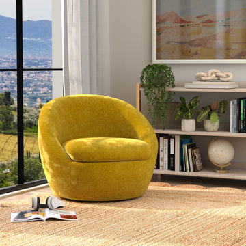 Hazel Swivel Chair - Yellow