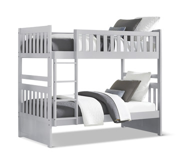 Atlantis Twin/Twin Bunk With Ladder - Gray