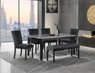 Wanda Dining Table With 4 Chairs And Bench