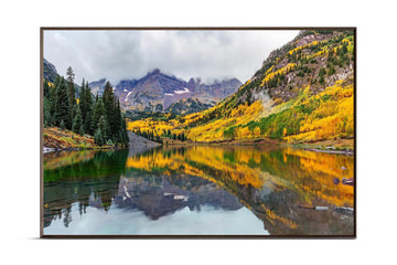 Autumn Reflections Framed Glass Art