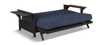 Borden Futon w/Side Table With Taber Indigo Cover